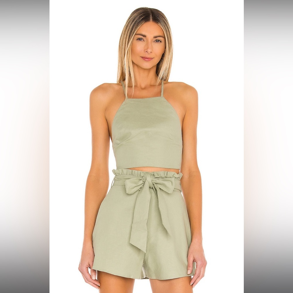 x Sofia Richie Natalie Top in Sage Green